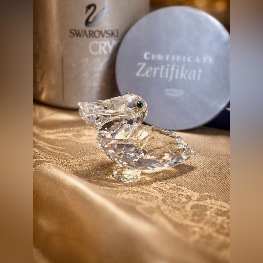 SWAROVSKI Feathered Beauties Crystal Pelican with Box 1 1/8” VTG